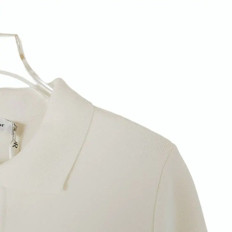 Dior Dior Feminine White Polyester Jacket 0089 Size M / US 6-8 / IT 42-44 - 3 Thumbnail
