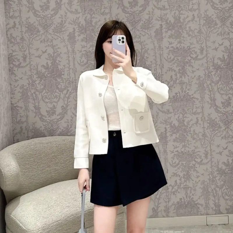 Dior Dior Feminine White Polyester Jacket 0089 Size M / US 6-8 / IT 42-44 - 8 Thumbnail