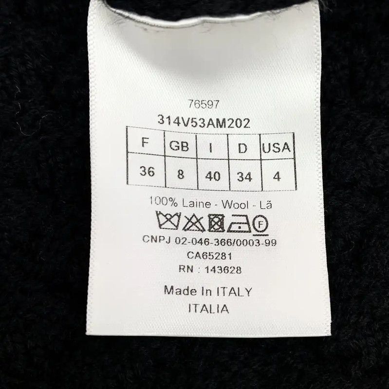 Dior Dior Black Wool Women's Cardigan 0089 Size XS / US 0-2 / IT 36-38 - 8 Thumbnail