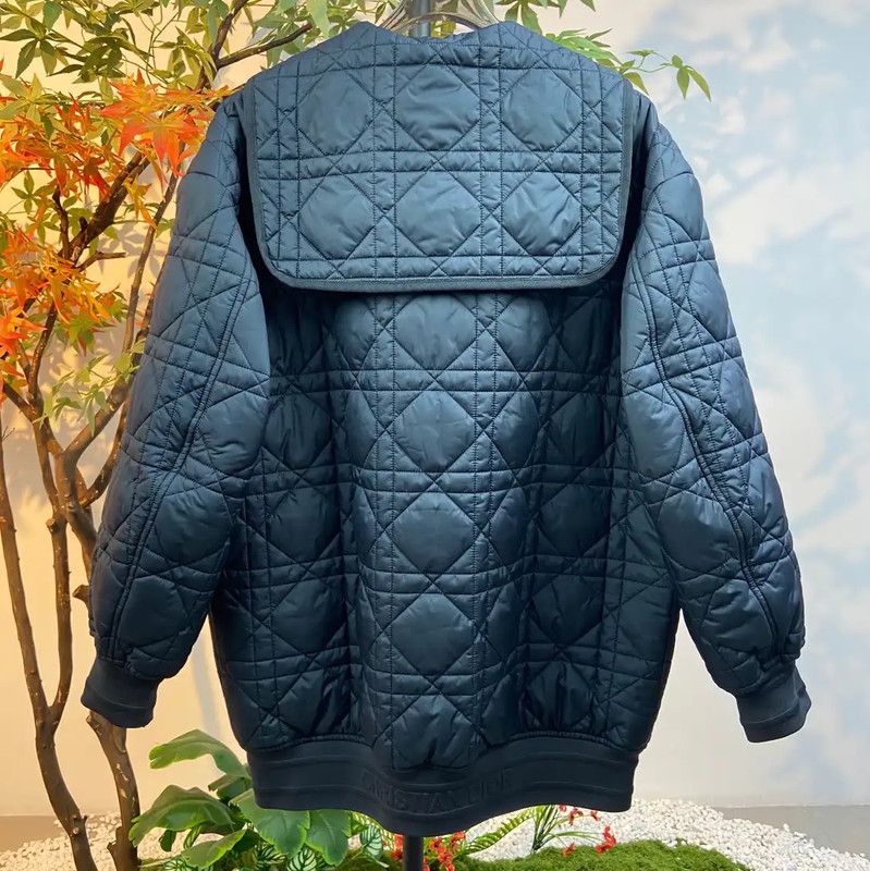 Dior Dior Quilted Black Women's Coat 0089 Size L / US 10 / IT 46 - 2 Thumbnail