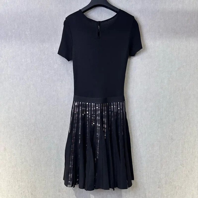 Dior Dior Black Short Sleeve Dress for Women 0089 Size S / US 4 / IT 40 - 2 Thumbnail