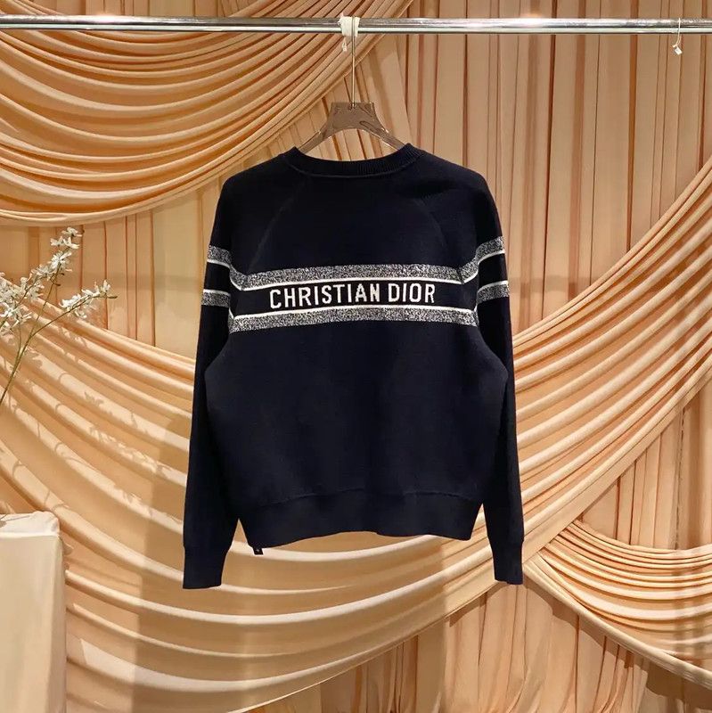 Dior Dior Blue Wool Sweater for Women 0089 Size M / US 6-8 / IT 42-44 - 4 Thumbnail