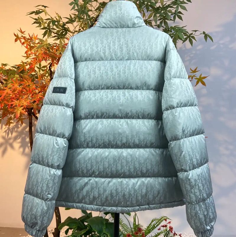 Dior Dior XL Light Blue Nylon Puffer Jacket 0089 Size XL / US 12-14 / IT 48-50 - 2 Thumbnail