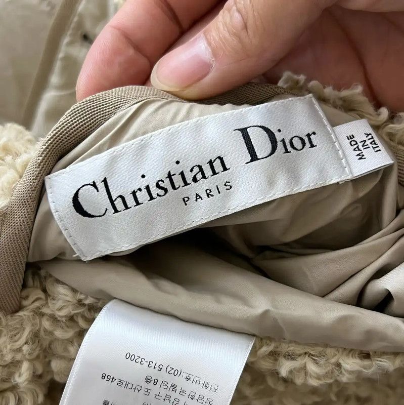 Dior Dior Women's Beige Wool Coat 0089 Size XS / US 0-2 / IT 36-38 - 6 Thumbnail