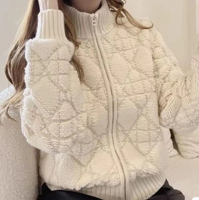 Dior Dior Women's Knit Cardigan in Cream 0089 Size L / US 10 / IT 46 - 5 Thumbnail