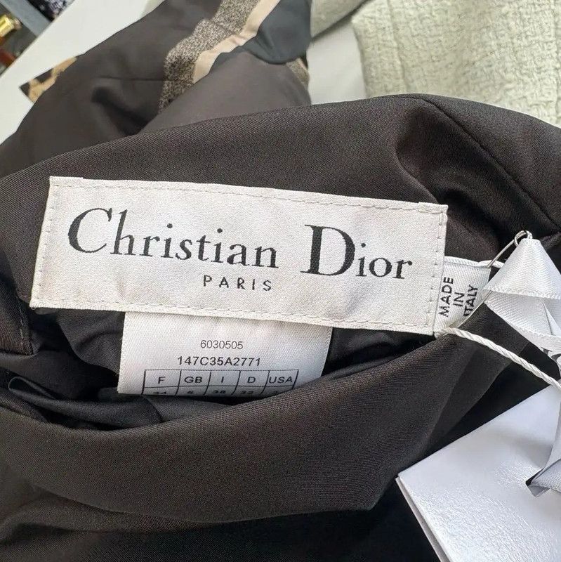 Dior Dior Brown Polyester Women's Shirt 0089 Size XXS / US 00 / IT 34 - 3 Thumbnail