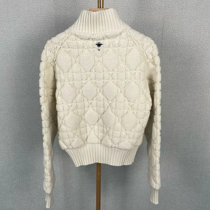 Dior Dior Cream Wool Women's Jacket 0089 Size XS / US 0-2 / IT 36-38 - 2 Thumbnail