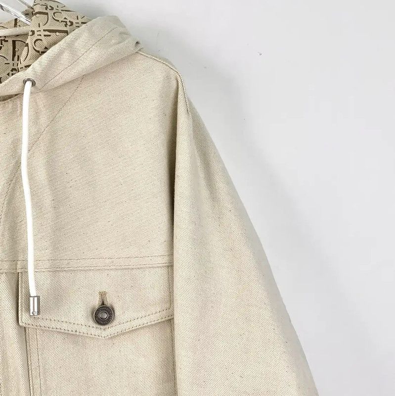 Dior Dior Women's Cream Hooded Jacket 0089 Size S / US 4 / IT 40 - 3 Thumbnail