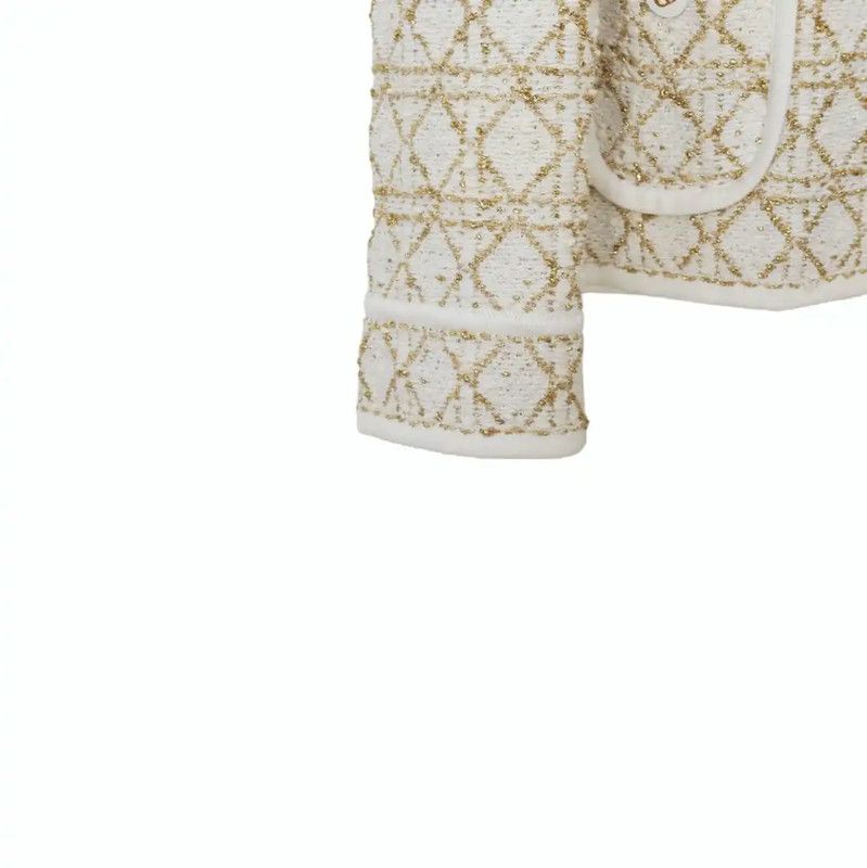 Dior Dior M Size Gold Cotton Blend Jacket 0089 Size M / US 6-8 / IT 42-44 - 4 Thumbnail
