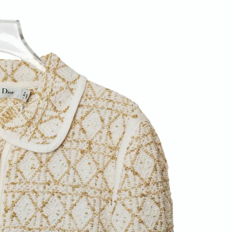 Dior Dior M Size Gold Cotton Blend Jacket 0089 Size M / US 6-8 / IT 42-44 - 3 Thumbnail