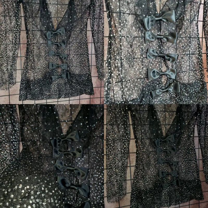 Dior Dior Women's Black Sheer Cardigan with Bows 0089 Size M / US 6-8 / IT 42-44 - 10 Thumbnail