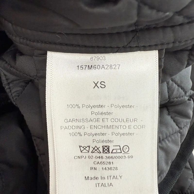 Dior Dior Black Quilted Cotton Women's Coat 0089 Size XS / US 0-2 / IT 36-38 - 4 Thumbnail