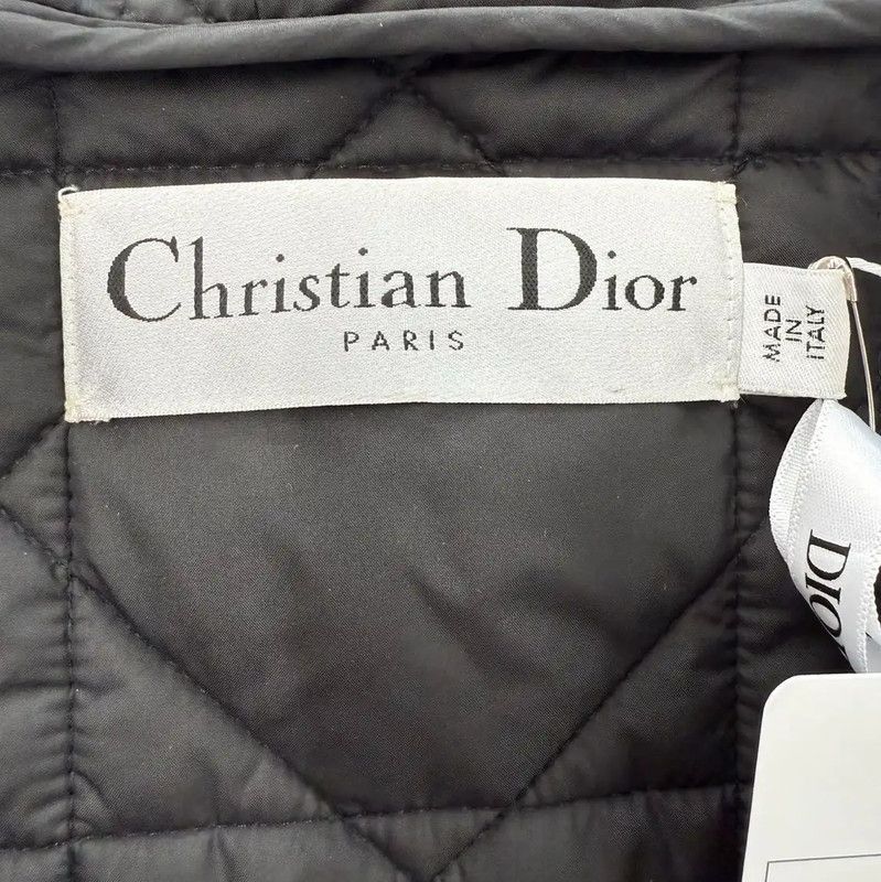 Dior Dior Black Quilted Cotton Women's Coat 0089 Size XS / US 0-2 / IT 36-38 - 3 Thumbnail