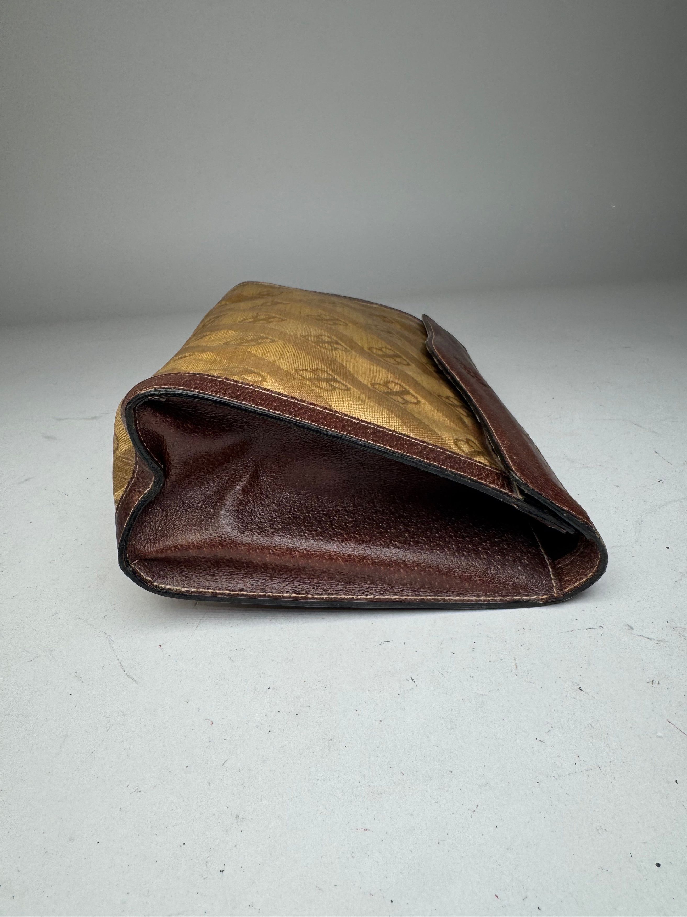 Balenciaga Vintage BB Monogram Leather Clutch Mini Bag Brown Size ONE SIZE - 8 Thumbnail