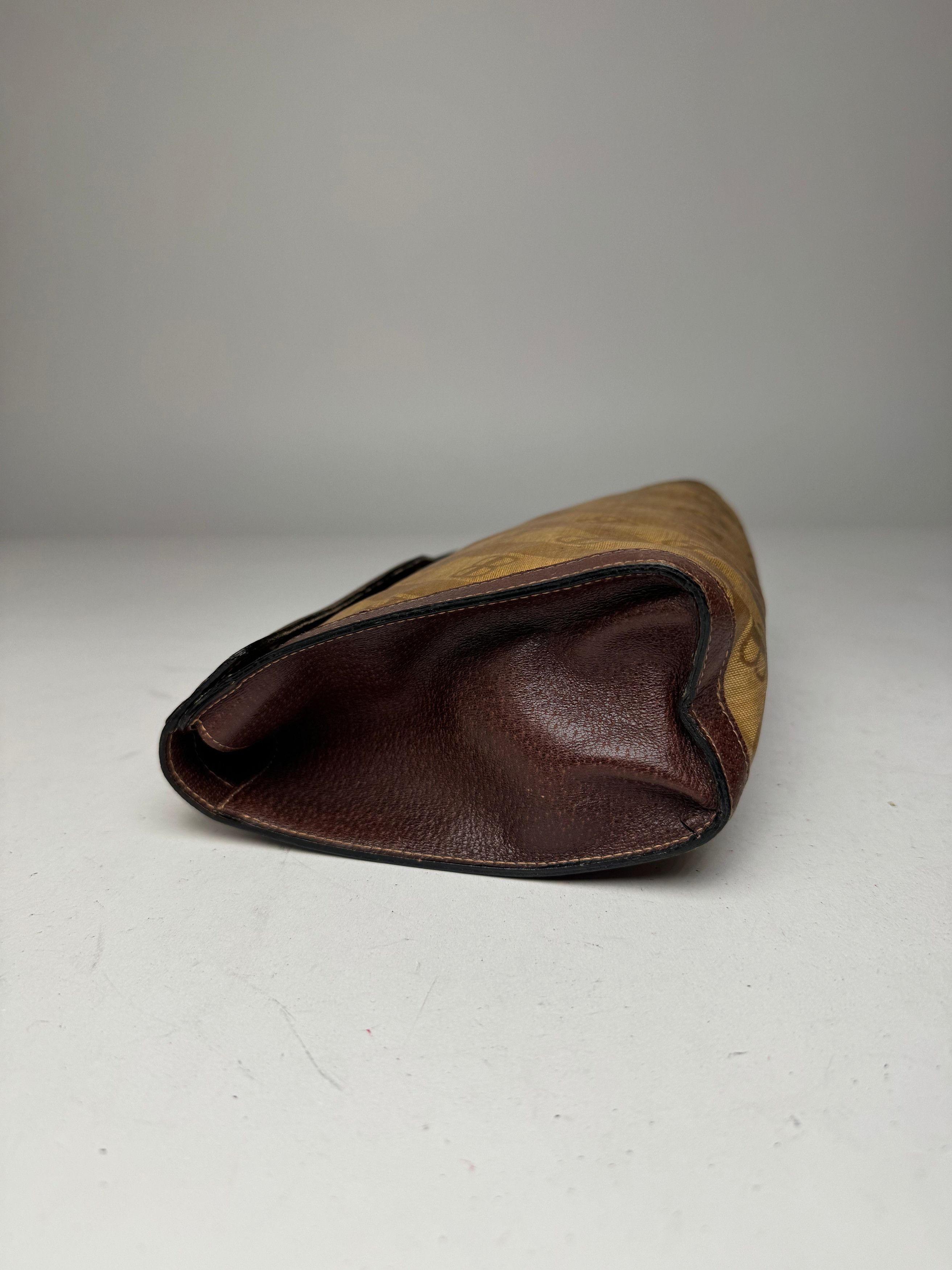 Balenciaga Vintage BB Monogram Leather Clutch Mini Bag Brown Size ONE SIZE - 9 Thumbnail