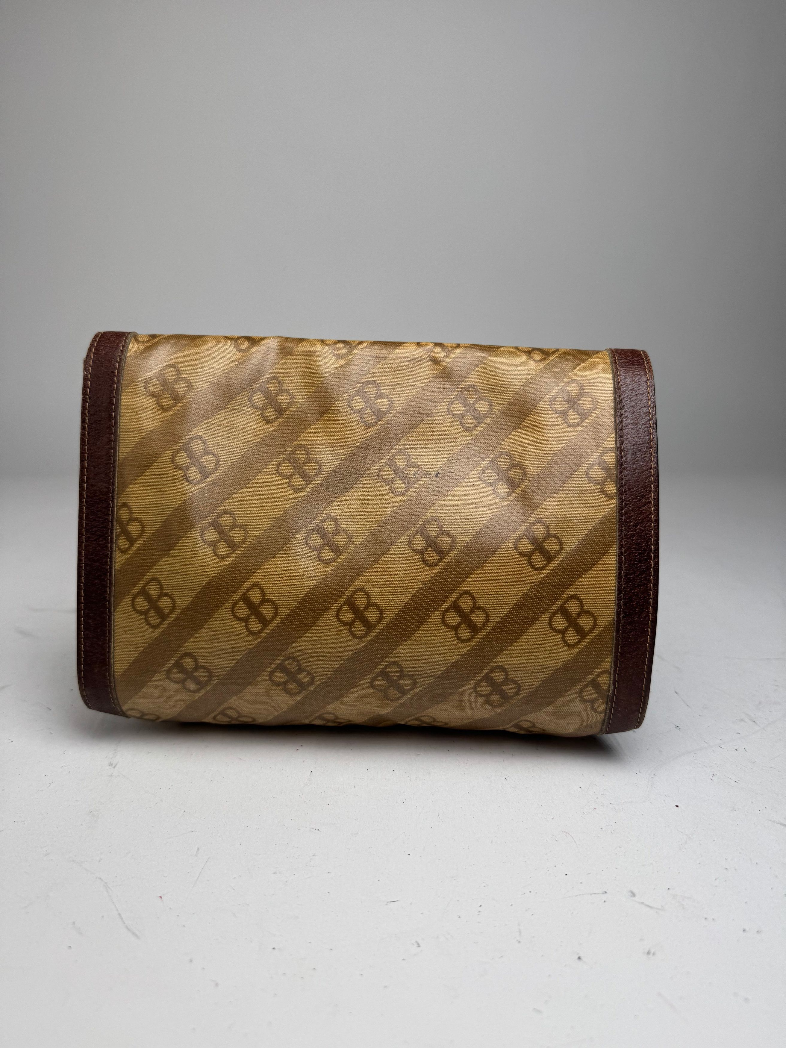Balenciaga Vintage BB Monogram Leather Clutch Mini Bag Brown Size ONE SIZE - 2 Thumbnail