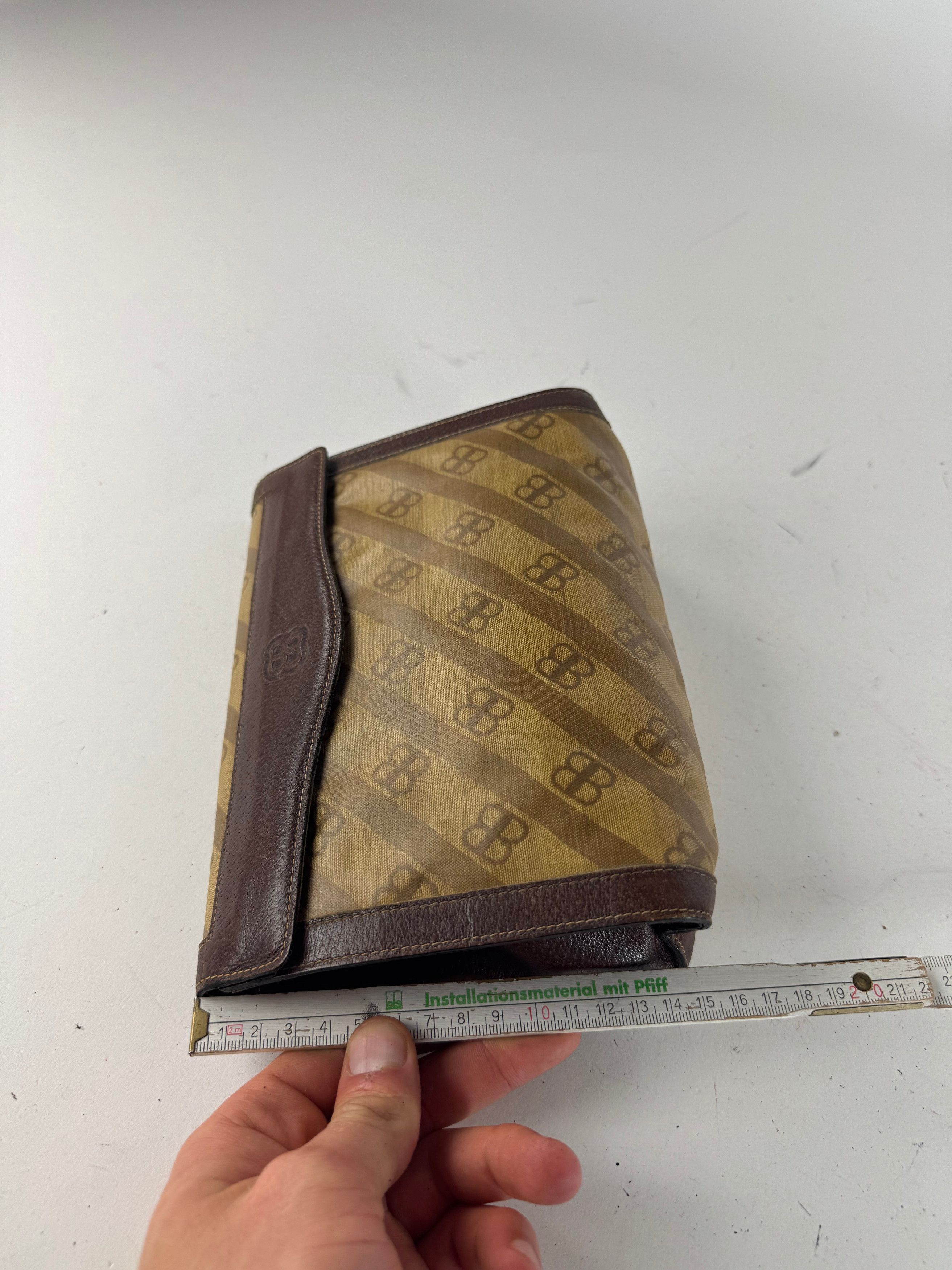 Balenciaga Vintage BB Monogram Leather Clutch Mini Bag Brown Size ONE SIZE - 12 Thumbnail