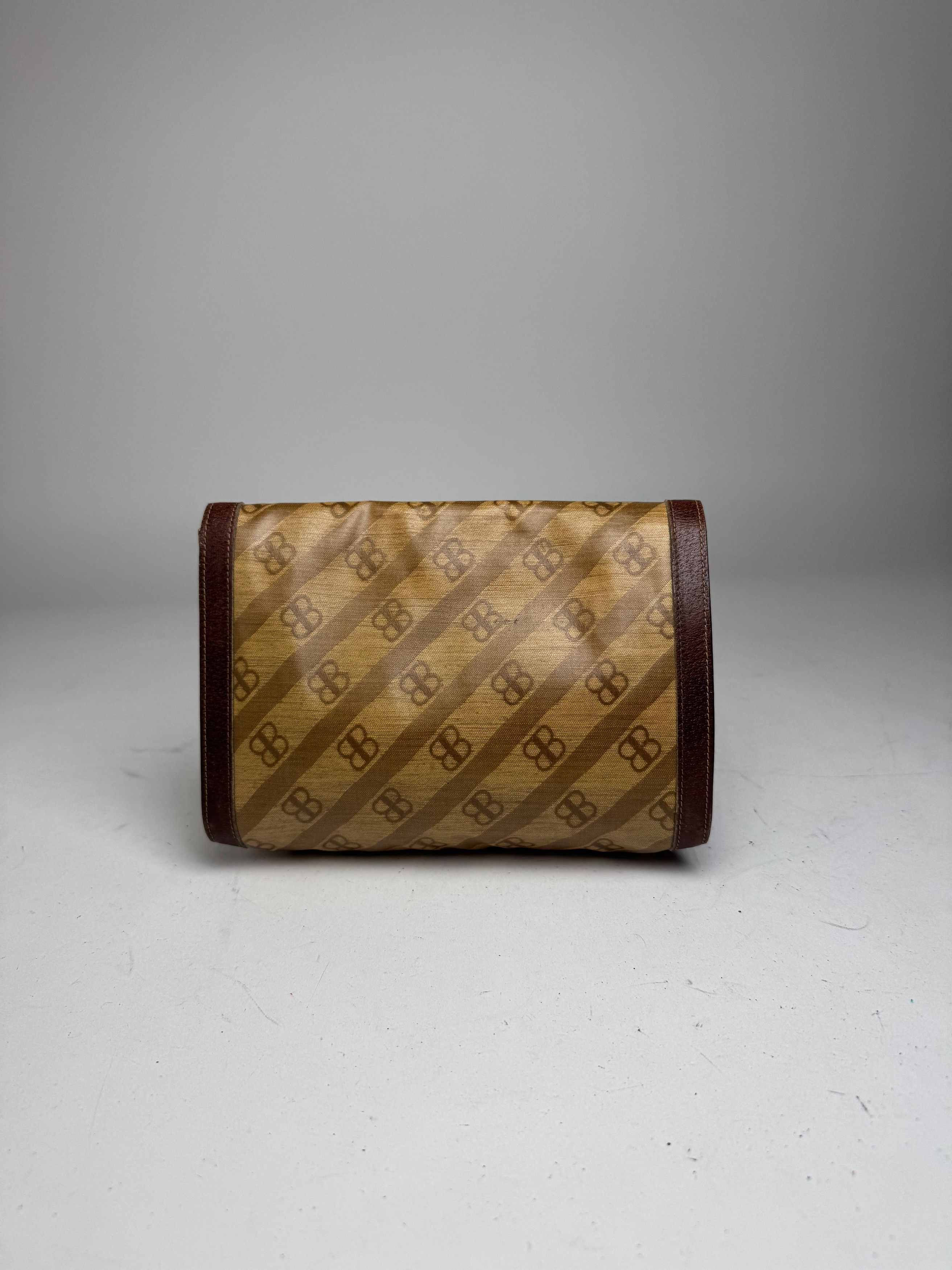 Balenciaga Vintage BB Monogram Leather Clutch Mini Bag Brown Size ONE SIZE - 10 Thumbnail