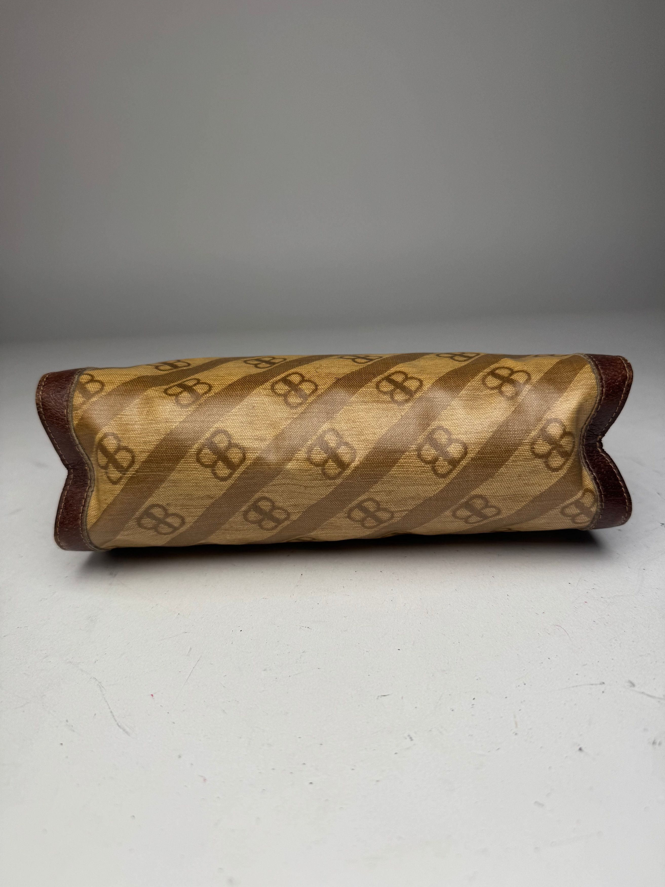Balenciaga Vintage BB Monogram Leather Clutch Mini Bag Brown Size ONE SIZE - 14 Thumbnail