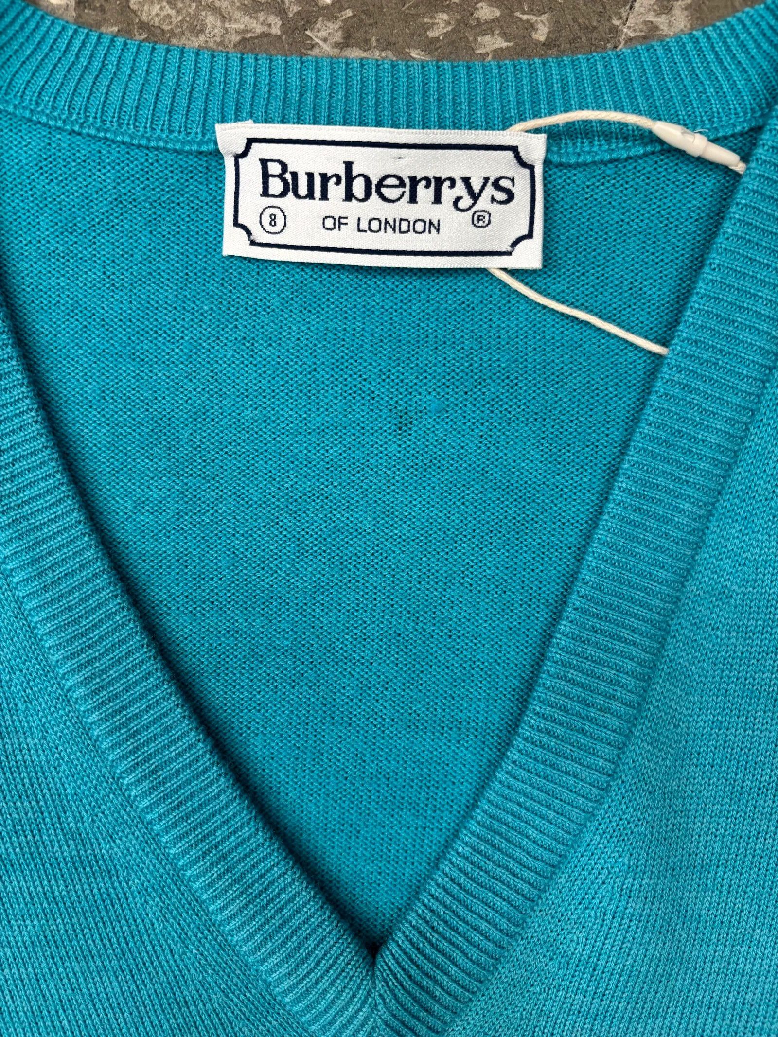 Burberry Burberry Burberry V-neck pullover Cardigan Size US XL / EU 56 / 4 - 2 Thumbnail