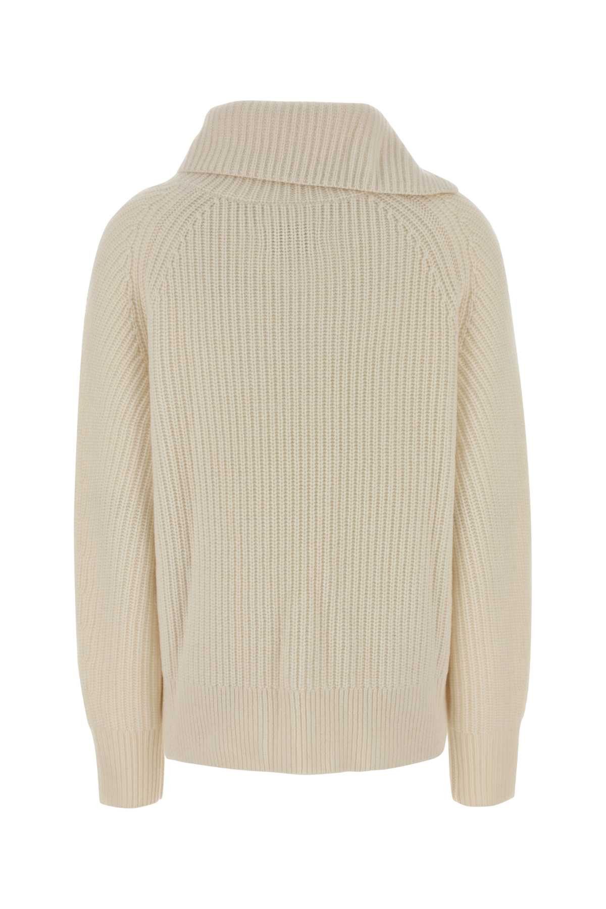 Loulou de Saison Ivory Cashmere Cecil Sweater Size S / US 4 / IT 40 - 2 Thumbnail