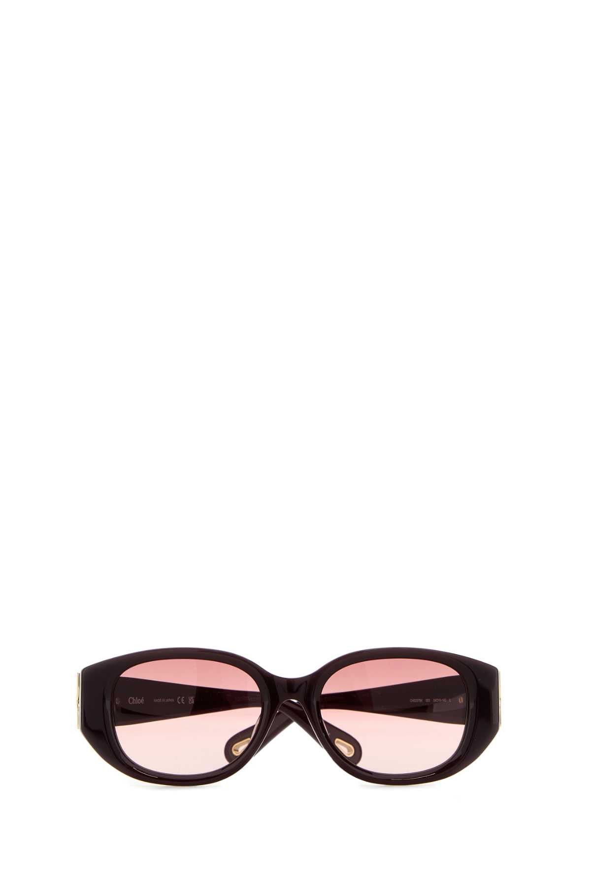 Chloe Burgundy Acetate Sunglasses Size ONE SIZE - 2 Thumbnail