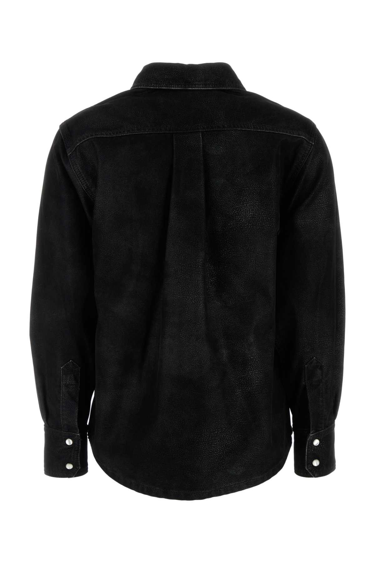 Isabel Marant Etoile Black Synthetic Leather Karima Shirt Size M / US 6-8 / IT 42-44 - 2 Thumbnail