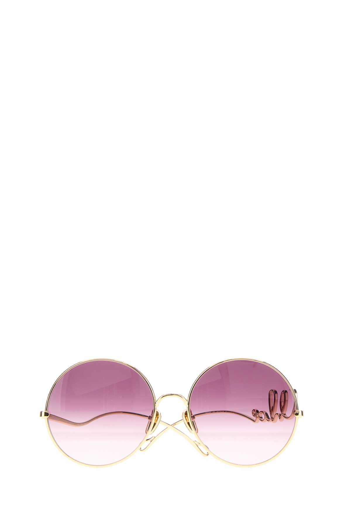 Chloe Gold Metal Sunglasses Size ONE SIZE - 2 Thumbnail