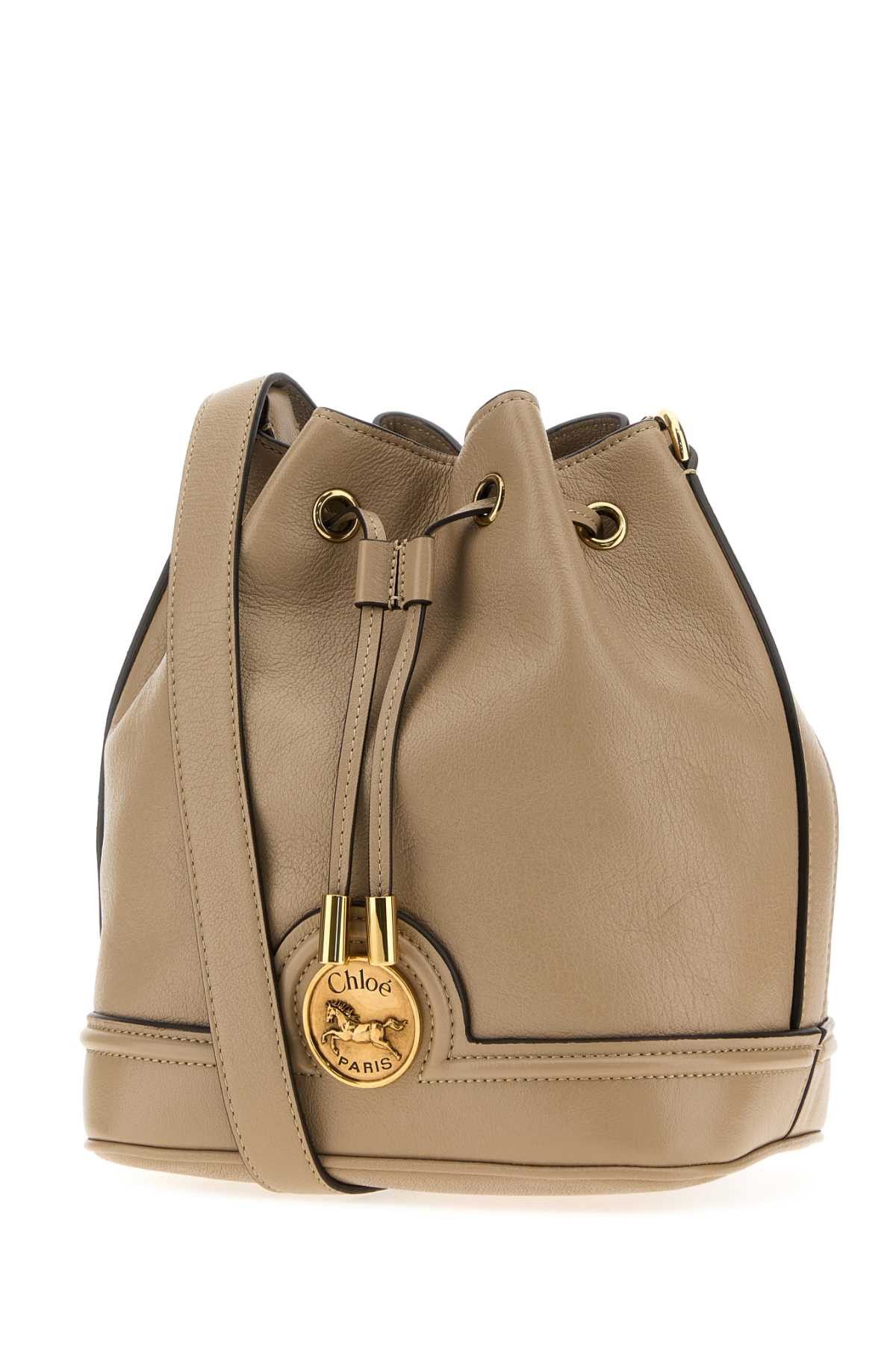 Chloe Cappuccino Leather Bucket Bag Size ONE SIZE - 2 Thumbnail