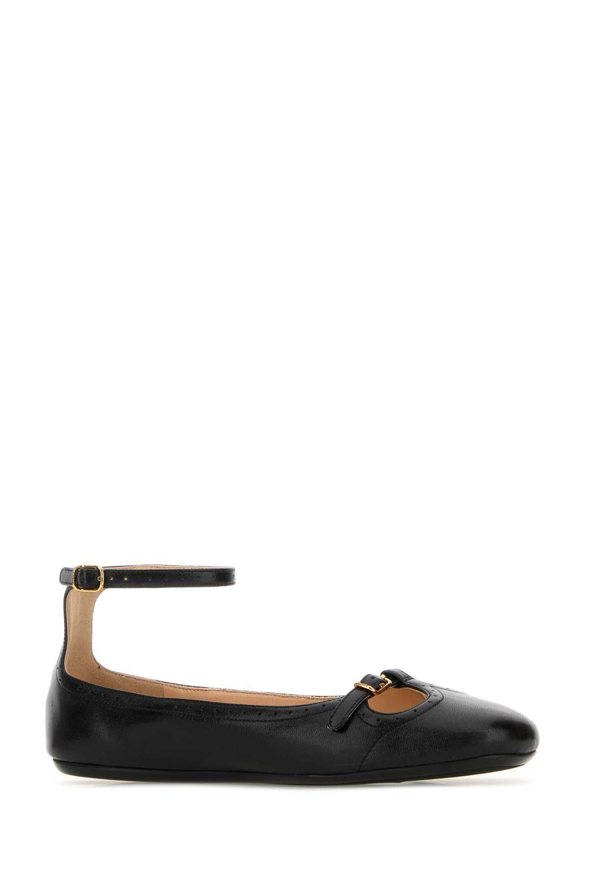 Chloe Black Leather Misty Ballerinas Size US 6 / IT 36 - 2 Thumbnail