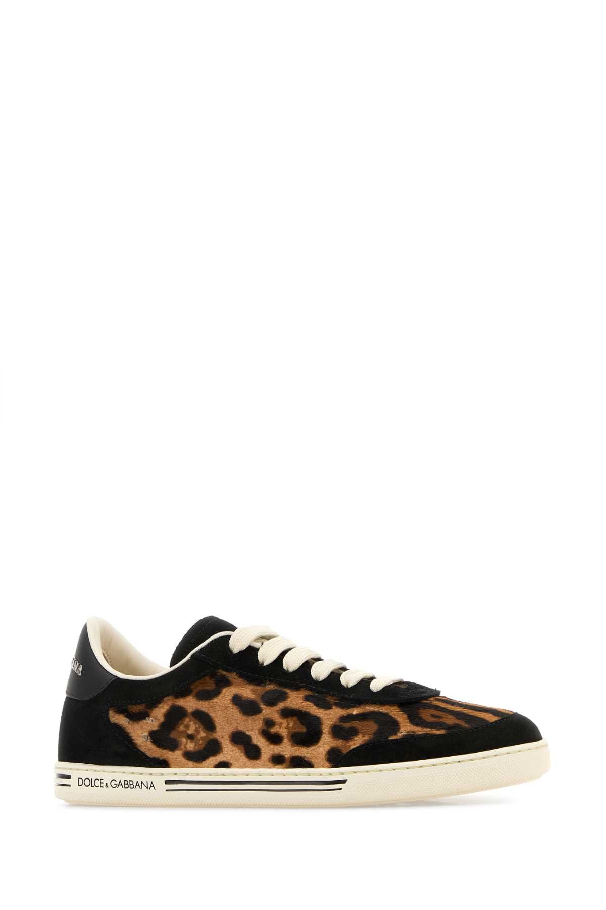 Dolce & Gabbana Printed Calf Hair Saint Tropez Light Sneakers Size US 7 / IT 37 - 2 Thumbnail