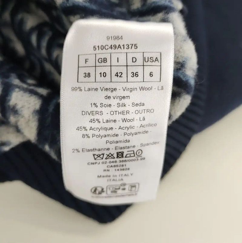 Dior Dior Navy Wool Women's Cardigan 0089 Size M / US 6-8 / IT 42-44 - 4 Thumbnail