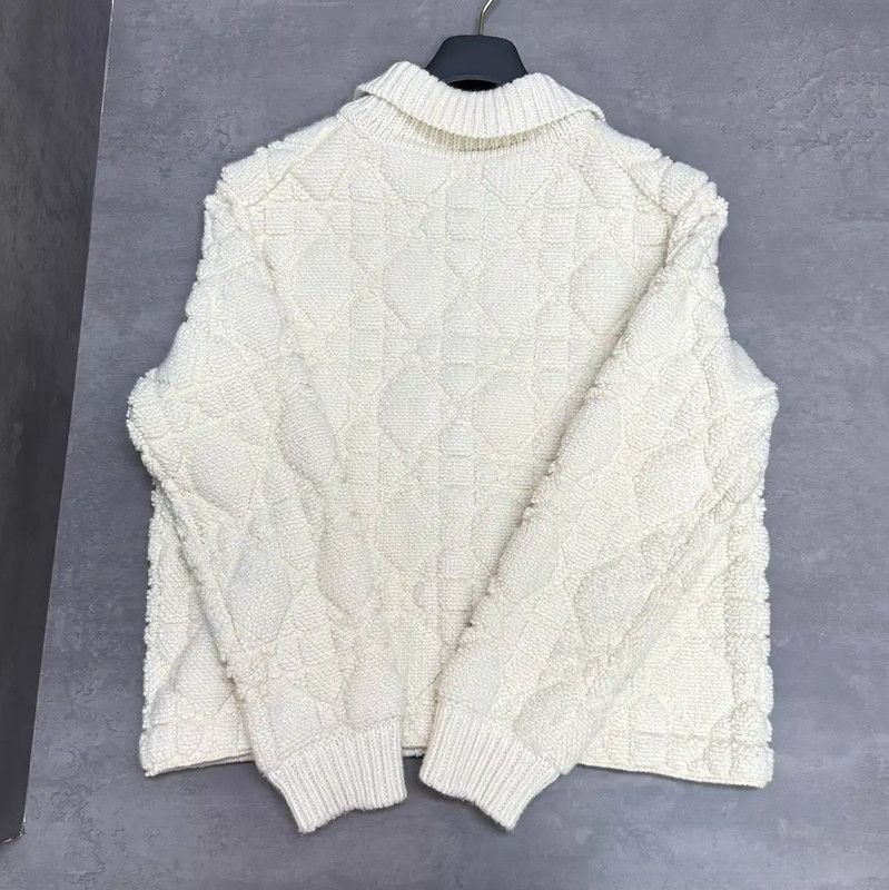Dior Dior Cream Cashmere Long Sleeve Cardigan 0089 Size M / US 6-8 / IT 42-44 - 2 Thumbnail