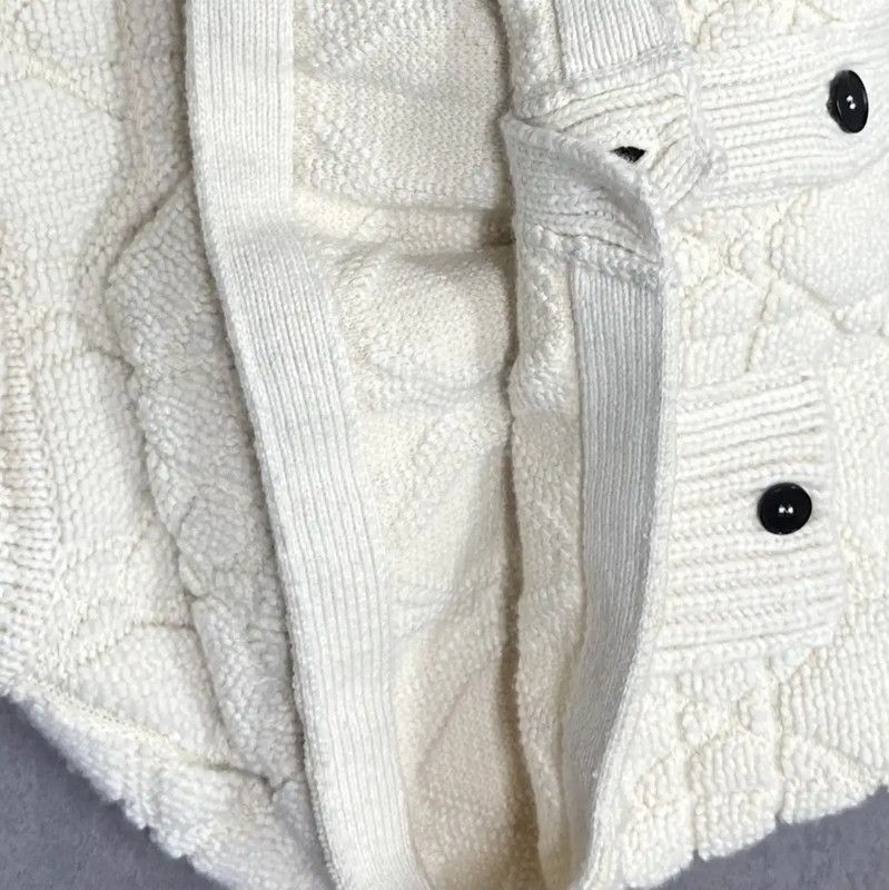 Dior Dior Cream Cashmere Long Sleeve Cardigan 0089 Size M / US 6-8 / IT 42-44 - 3 Thumbnail