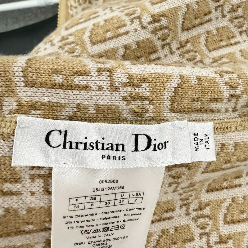 Dior Dior Beige Wool Women's Cardigan 0089 Size XS / US 0-2 / IT 36-38 - 7 Thumbnail