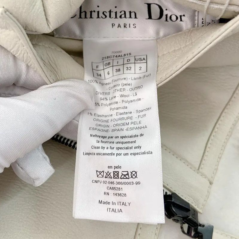 Dior Dior White Shearling Women's Jacket XS 0089 Size XS / US 0-2 / IT 36-38 - 8 Thumbnail