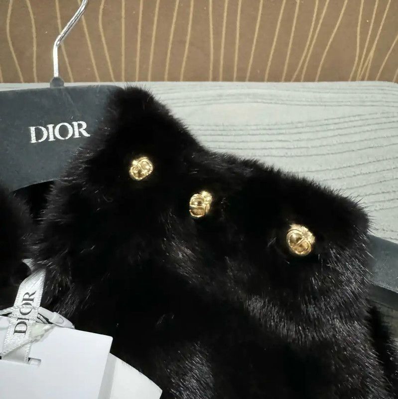 Dior Dior Black Faux Fur Women's Jacket 0089 Size S / US 4 / IT 40 - 4 Thumbnail