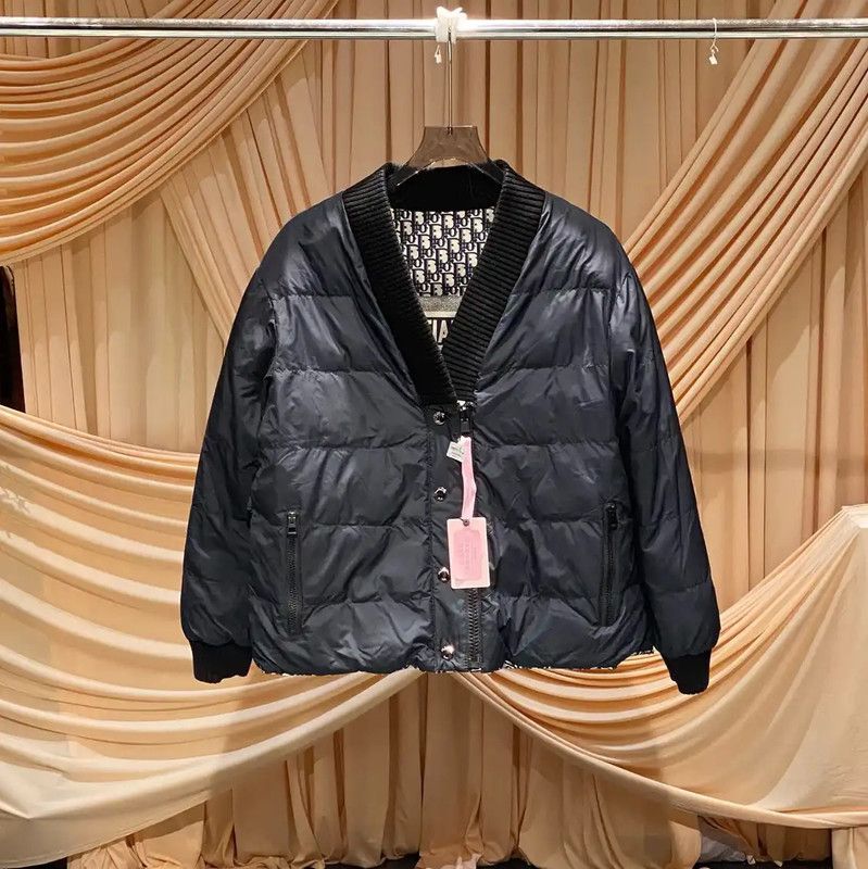 Dior Dior Multi-Color Cotton Women's Down Jacket 0089 Size M / US 6-8 / IT 42-44 - 2 Thumbnail