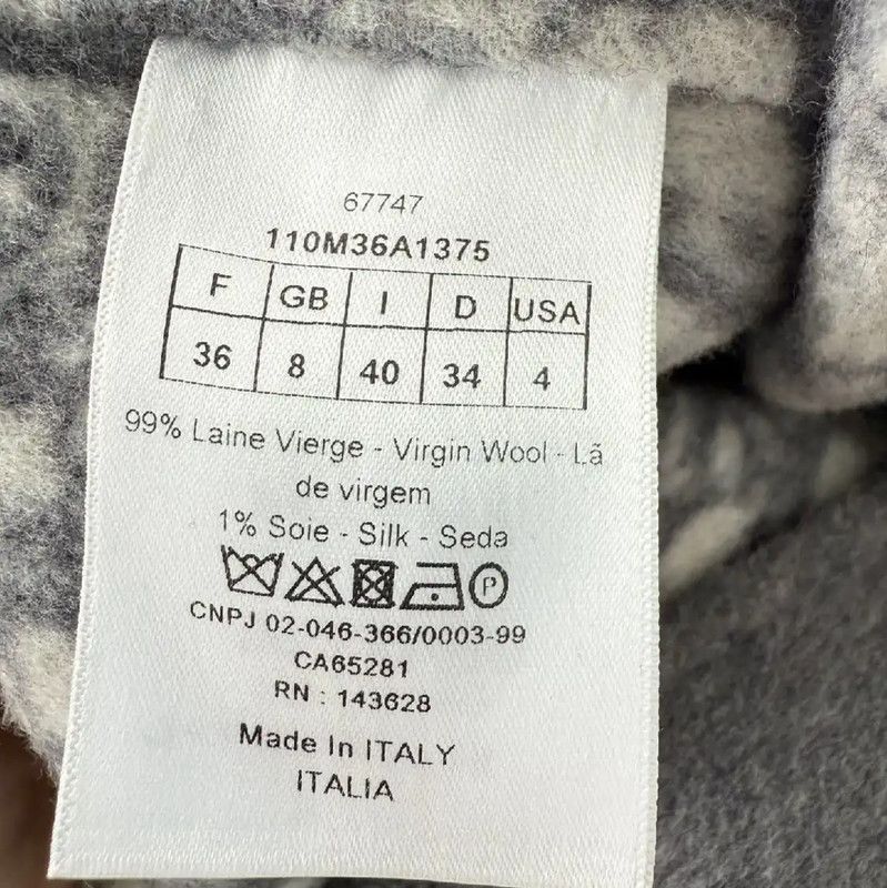 Dior Dior Women’s Winter Light Gray Wool Coat 0089 Size S / US 4 / IT 40 - 5 Thumbnail
