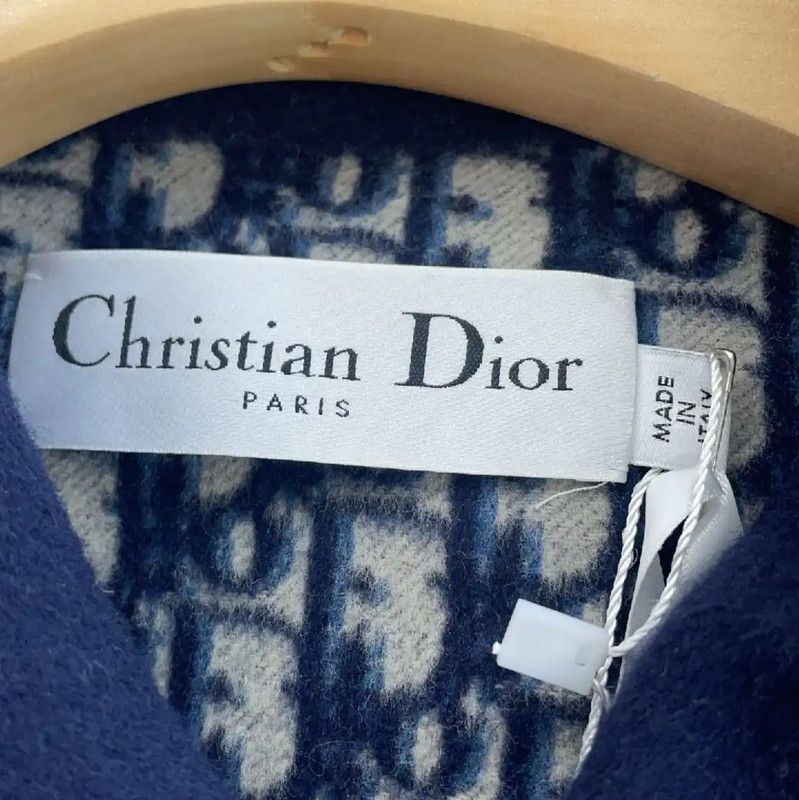 Dior Dior Women's Blue Wool Mid-Length Coat 0089 Size S / US 4 / IT 40 - 5 Thumbnail