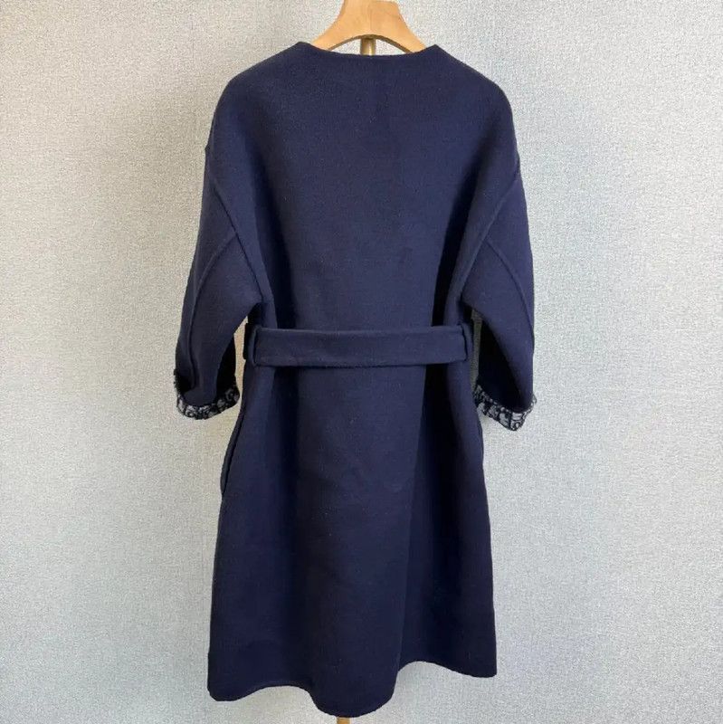 Dior Dior Wool Women's Coat in Navy Blue 0089 Size XS / US 0-2 / IT 36-38 - 2 Thumbnail