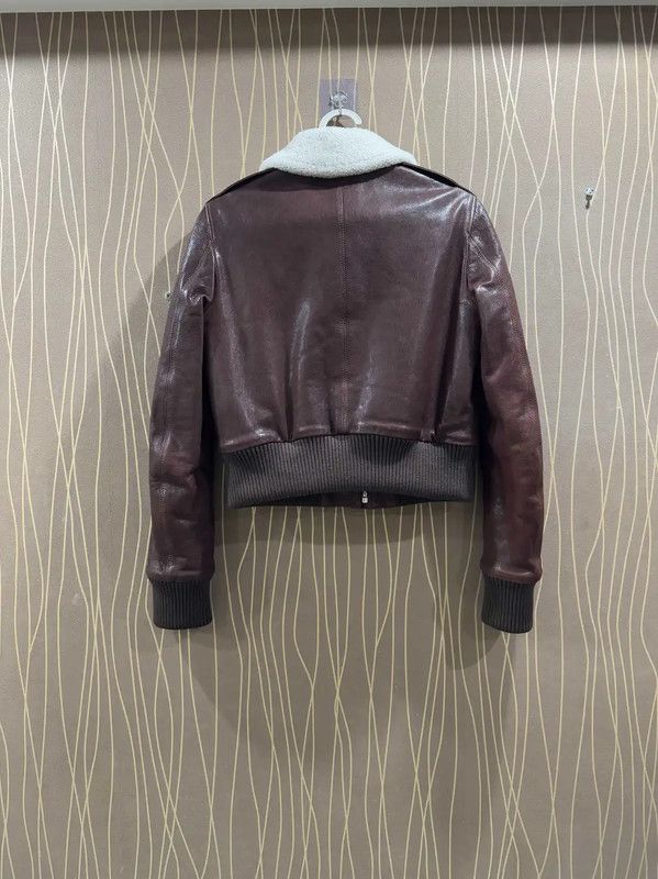 Dior Dior Brown Lambskin Women's Jacket 0089 Size S / US 4 / IT 40 - 2 Thumbnail