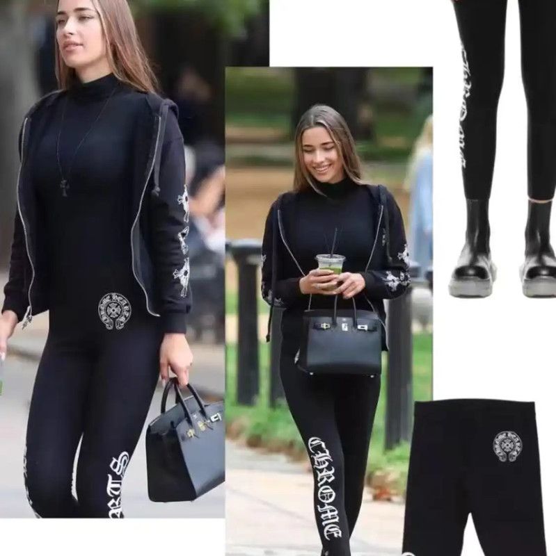 Chrome Hearts Chrome Hearts Black Cotton Women's Casual Pants 0089 Size 28" / US 6 / IT 42 - 9 Thumbnail