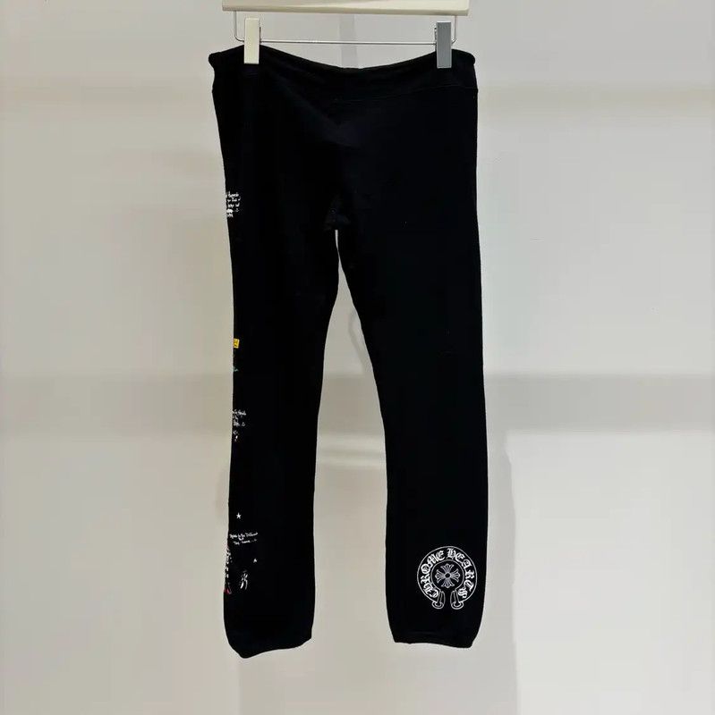 Chrome Hearts Chrome Hearts Black Cotton Casual Pants 0089 Size 23" - 2 Thumbnail
