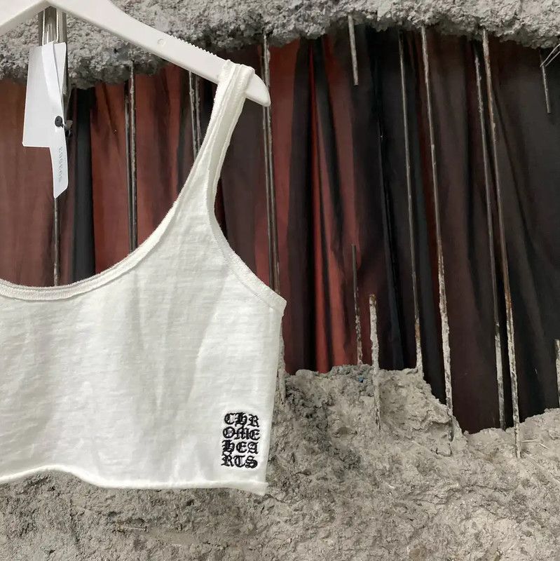 Chrome Hearts Chrome Hearts Summer White Cotton Crop Top 0089 Size S / US 4 / IT 40 - 4 Thumbnail