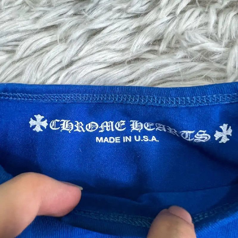 Chrome Hearts Chrome Hearts Blue Cotton Women's Sweatshirt 0089 Size S / US 4 / IT 40 - 3 Thumbnail