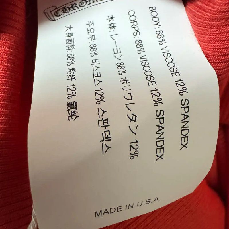 Chrome Hearts Chrome Hearts Short-Sleeve Red Cotton T-Shirt 0089 Size S / US 4 / IT 40 - 6 Thumbnail