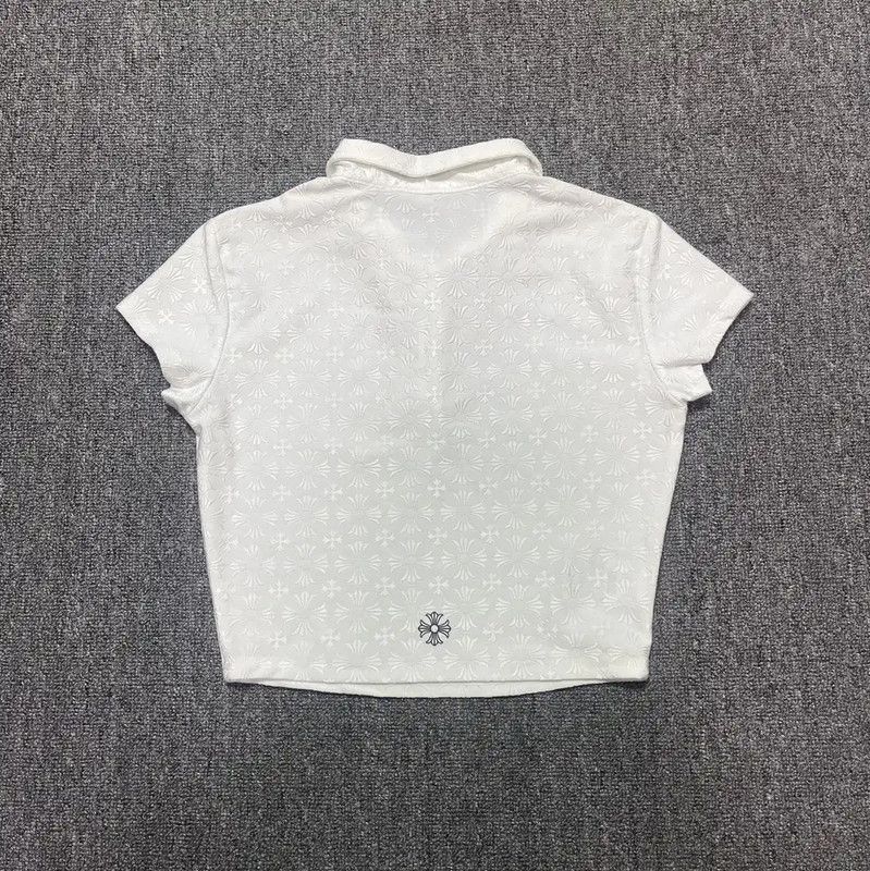 Chrome Hearts Chrome Hearts White Wool Cropped T-shirt 0089 Size S / US 4 / IT 40 - 2 Thumbnail
