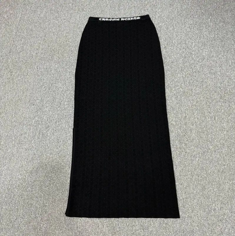 Chrome Hearts Chrome Hearts Black Polyester Maxi Skirt 0089 Size 27" / US 4 / IT 40 - 2 Thumbnail