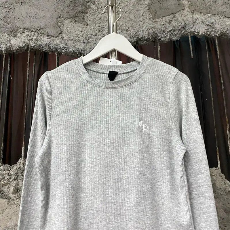 Chrome Hearts Chrome Hearts Gray Long Sleeve Cropped T-shirt 0089 Size M / US 6-8 / IT 42-44 - 3 Thumbnail